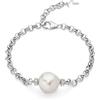 Miluna Bracciale Miluna Donna Argento 925 Perla Irregolare Topazi Bianchi _PBR3547B