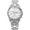 Seiko Orologio Uomo SEIKO Chronograph SND363PC SND363 Bianco Argento Nuovo con Scat...