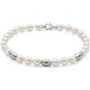 Miluna Bracciale Miluna Donna Boule Argento 925 Perle Bianche Ovali 5-5,5 _PBR3639B