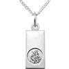 Does not apply Ciondolo Targhetta San Cristoforo Argento Sterling Conc Ollana 46Cm - 10Mm X 20M