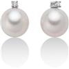 miluna Orecchini Miluna Donna Oro Bianco 18 kt Diamanti e Perle _PER1777
