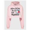 Tommy Hilfiger Cropped Sportees Runners - Felpa Con Stampa Rosa - Taglia Xs