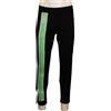 GCDS Pantaloni tuta donna neri banda laterale verde logo taglia S nuovi