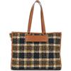 Cafe' Noir Tote Tartan Marrone - Borse Donna Borse A Spalla