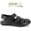 Enval Soft Sandalo Uomo Semi-chiuso con Strappo 1242300 Pelle Nero