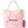 Juicy Couture borsa donna rosa reversibile eco pelliccia con tracolla nuova orig