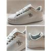 Vedi descrizione Us polo equipment 14051 white scarpe stringate donna riporto argento glitter