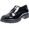 Valleverde Stringate Carrarmato In Vernice Nero - Donna Scarpe Stringate