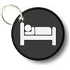 Non Di Marca Portachiavi Rotondo Stampato Doppia Faccia Letto Dormire