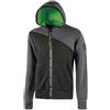 U-POWER Felpa con cappuccio zip da lavoro U-Power JUPITER antinfortunistica upower grey
