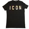 Dsquared2 t-shirt nera ICON taglia 12 anni nuovo e originale