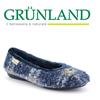 Grunland Pantofola Donna Casa Ballerina in Maglia TAXI PA1158 BLU-Multi Peluche
