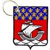 Non Di Marca Portachiavi Ricamato Patch Scudetto Bandiera Francia Parigi Isola Francia