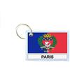 Porta Chiavi Doppia Faccia Stampa Bandiera Parigi Multicolore In Tessuto