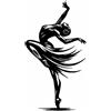 Sagoma Ballerina in Ferro Design Artistico Profilo Danzatrice Metallizzata