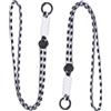 uxcell 2 Pcs Collana Lanyard Paracord, Anello Split, Nero/Bianco