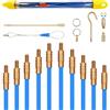 TOOSOAR Sonda Passacavi Professionale,4MM 33CM 10 Aste di Sonda Elettricista per