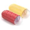 TATAY Porta Merenda Fresh Senza BPA Coperchio Rimovibile 7x18-25 cm | Porta Merenda Alimenti | Set da 2 Pezzi | Adatto alla Lavastoviglie | Adatto al Microonde | Adatto al Freezer, Giallo e Rosso