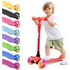 Hurtle Monopattino Leggero a 3 Ruote con Luci LED, Antiscivolo, per Bambini 2-5 Anni, Altezza Regolabile 63,-71 cm (Rosso)
