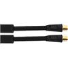 SILVERHT Silver HT 93409 - Cavo TV digitale maschio/femmina per antenna da 5 metri, con collegamento in oro, rete in nylon e doppio filtro antiparassitario, colore: nero