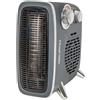 Russell Hobbs Riscaldatore elettrico 1800 W/1.8 KW, termoventilatore retrò orizzontale/verticale con termostato regolabile, 2 impostazioni di calore, controllo a ghiera, RHRETHFH1001G, Grigio