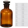 Bottiglia reagente da 125ml con tappo, per uso media, marrone (4.4 Oz)