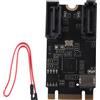 No M2 PCIE NVMe SATA6G 2 Porte III 6Gb/S M.2 22X42 Chiave Scheda Adattato4979