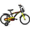 Legnano Mountain Bike acciaio ( 1 vel ) 14" con rotelle BIMBO Black Lime Glossy 26L9700
