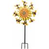 Girandola con Ape Decorativo Girasole Metallico Rotante Colori Vivaci