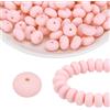 uxcell 110 Perline in Silicone 14mm Lenticchie, 110Pcs per Fai da Te, Rosa Chiaro