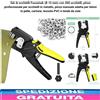 Set Occhiellatrice Con 500 Occhielli Ø10Mm Pinza per Pelle Telone Tessuto