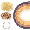 uxcell 4900 PCS Perline in Polimeri 10 Filamenti, Spaziatori Oro 6mm Serie Nero Oro