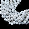 Bundela Gems 2 fili originali Howlite perline rotonde lisce per pietre preziose 12" per pr...