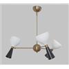 Fatto a mano Lampadario moderno Stilnovo Diabolo Sputnik metà secolo 6 luci soffitto ottone