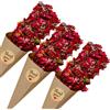 uxcell 30 Coni Coriandoli Fiori Secchi con Petali Rosa per Decorazioni Rosso/Viola