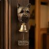 Campanello Di Benvenuto A Tema Cane, Da Parete, In Bronzo Antico, Con Cartello