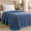 Marzotto-Lanerossi Coperta SINGOLA 160x210 pura Lana Vergine Marzotto Marta ottanio