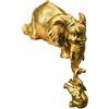 Statuetta Madre e Figlio Stile Elegante Statua Dorata
