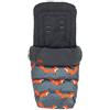 Cosatto Giggle 3/4 Footmuff - Cosy Toes, All Season Luxury Quilted Pushchair Liner, Washable (Charcoal Mister Fox)