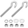 uxcell 2 Pz M12 Gancio Bullone, 2.3" Bullone Occhiello Acciaio Inox con Dado