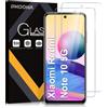 Phoona 2 Pezzi,Vetro Temperato per Xiaomi Redmi Note 10 5G,Note 10T 5G,Poco M3 P