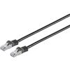MicroConnect RJ45 patch cord S/FTP (PiMF), w. CAT 7 raw cable 0.25m Black