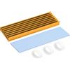 uxcell M.2 Dissipatore Kit 70x22x6mm Dorato Tono Silicone Termico Tamponi per 2280 SSD