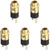 uxcell 5 Pezzi Presa Audio TRS 3,5mm Dorata Verticale con Dado Esagonale per Connettori