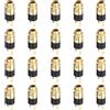 uxcell 20 Pezzi per 3.5mm Dorato Presa Audio Verticale TRS 3P con Dado Rotondo