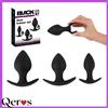 Black Velvets Set 3 Plug Anali Silicone Soft Touch Black Velvets Anal Trainer Progressivo