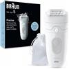 BRAUN SILK EPIL 5 EPILATORE RIC 28 PINZE WET&DRY LUCE SMART +Accessori BIANCO