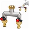 Distributore Acqua Rubinetto a 2 Vie: Distributore 3/4" in Ottone Nichelato per