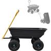 ECOVELO CARRELLO DA GIARDINO A MANO RIBALTABILE PORTATA 180 KG CARRIOLA CARRETTO GIARDIN