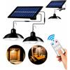 Kit Lampada Solare LED con Pannello Esterno Telecomando e Sensore Crepuscolare